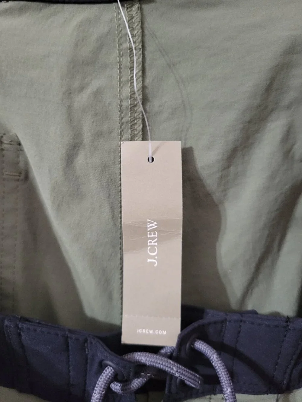 J. Crew Men's Original Swimwear Board Shorts Size 34 Olive Green & Black NWT